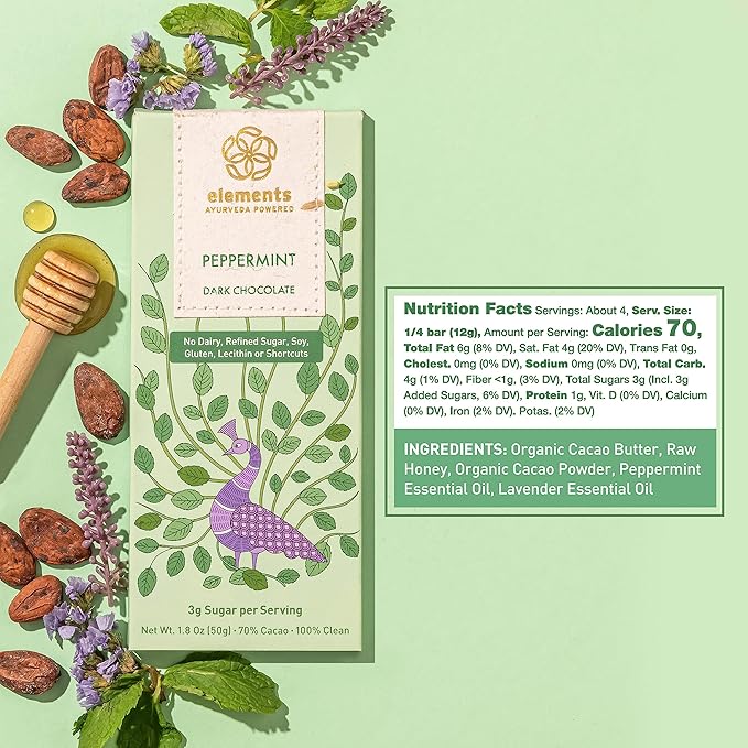 Elements Truffles Chocolate Bar – 1.8 oz. – Peppermint ** - Image 4