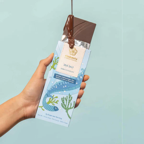Elements Truffles – Dark Chocolate Sea Salt Bar – 1.8 oz. ** - Image 4