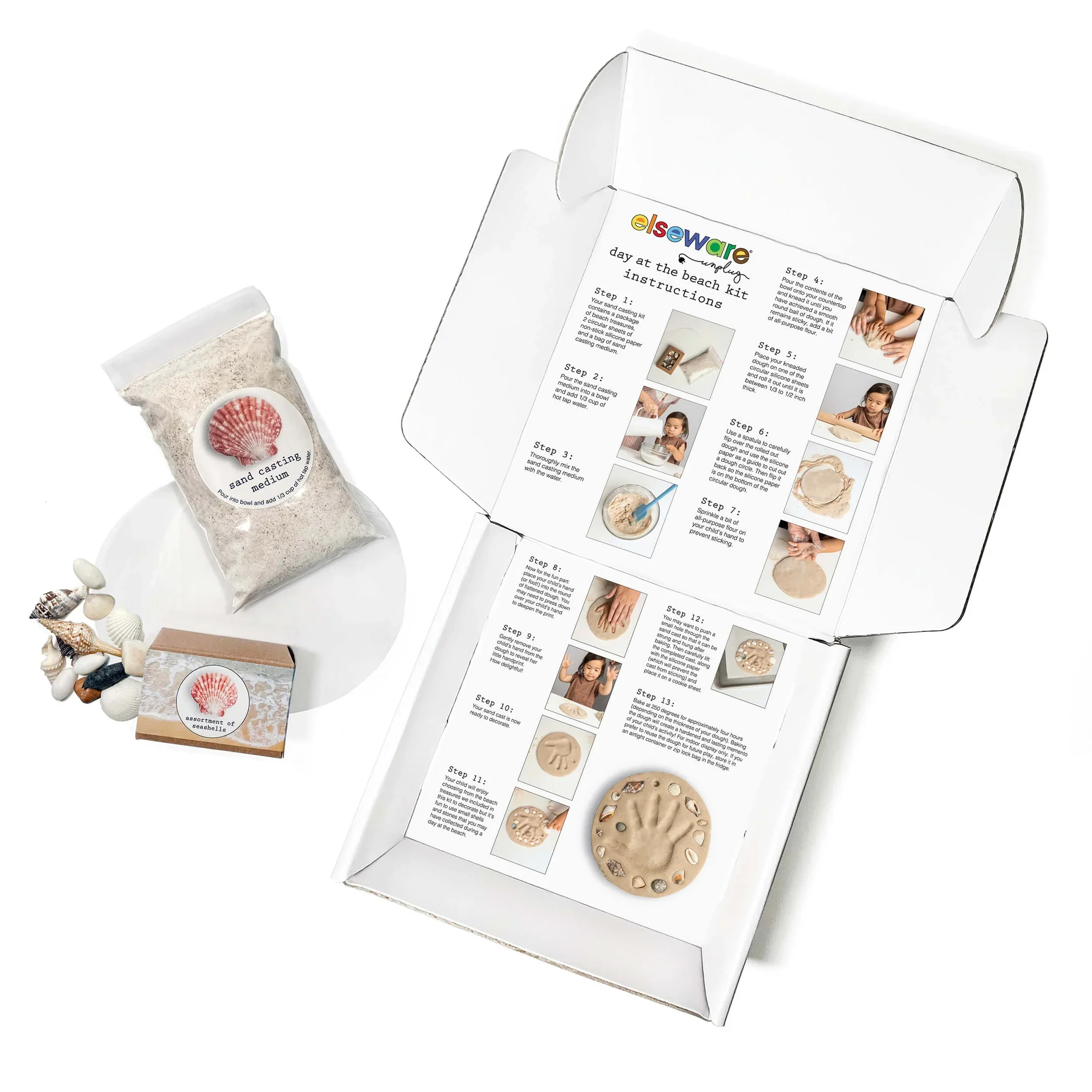 Elseware Unplug Day at the Beach – Kids Hand & Footprint Keepsake - Image 2