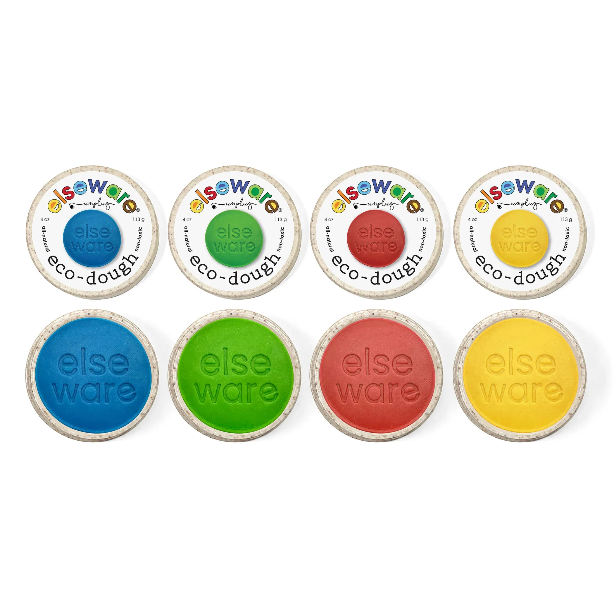 Elseware Unplug Eco-Dough – Natural Non-Toxic Multi-Colors – 4 Pack - Image 2
