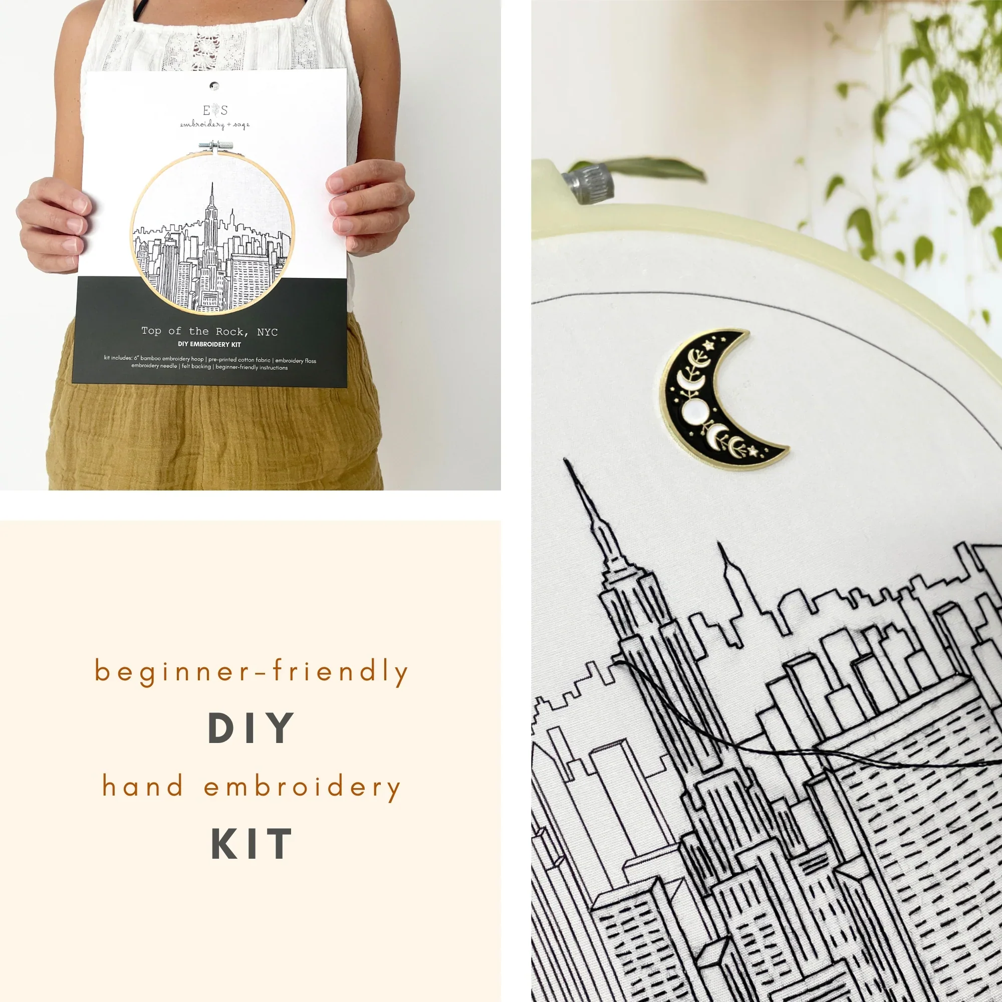 Embroidery & Sage – Top Of The Rock NYC - Embroidery Kit - Image 4