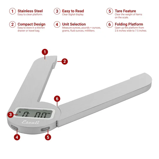 Escali Savu Space Saving Compact Adjustable Platform FoldingScale - Image 5