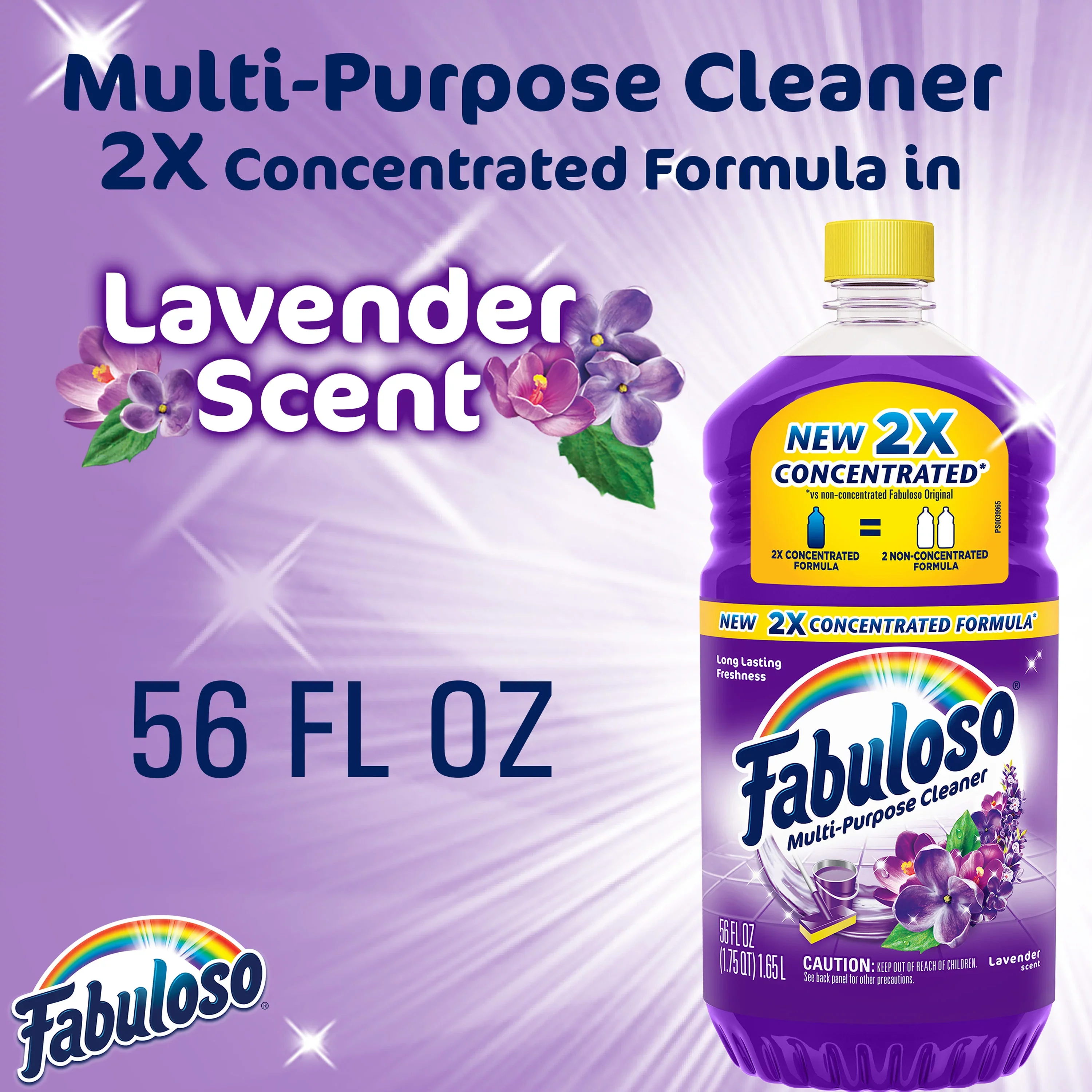 Fabuloso New 2X Concentrated Formula Multi-Purpose Cleaner - Lavender - 56 oz - Image 2