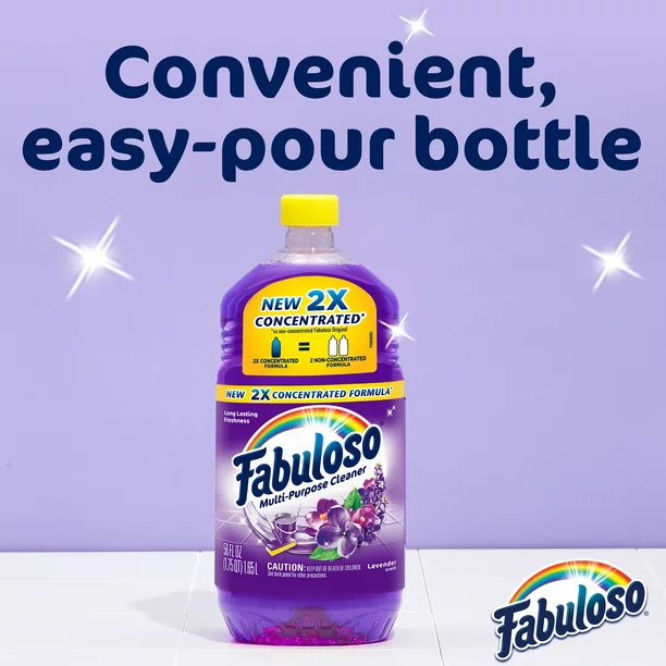 Fabuloso New 2X Concentrated Formula Multi-Purpose Cleaner - Lavender - 56 oz - Image 3