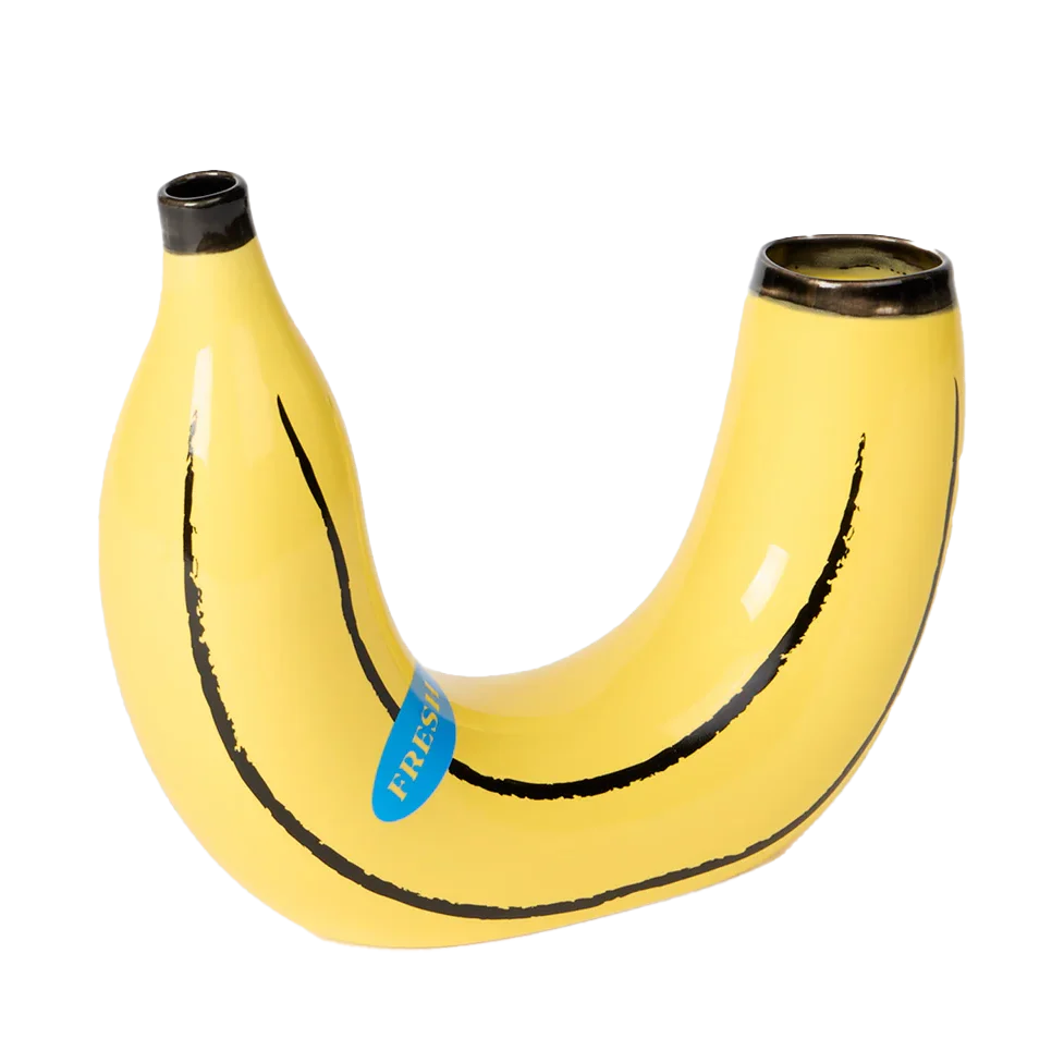 Farmers' Market Banana Ceramic Flower Vase - Image 2