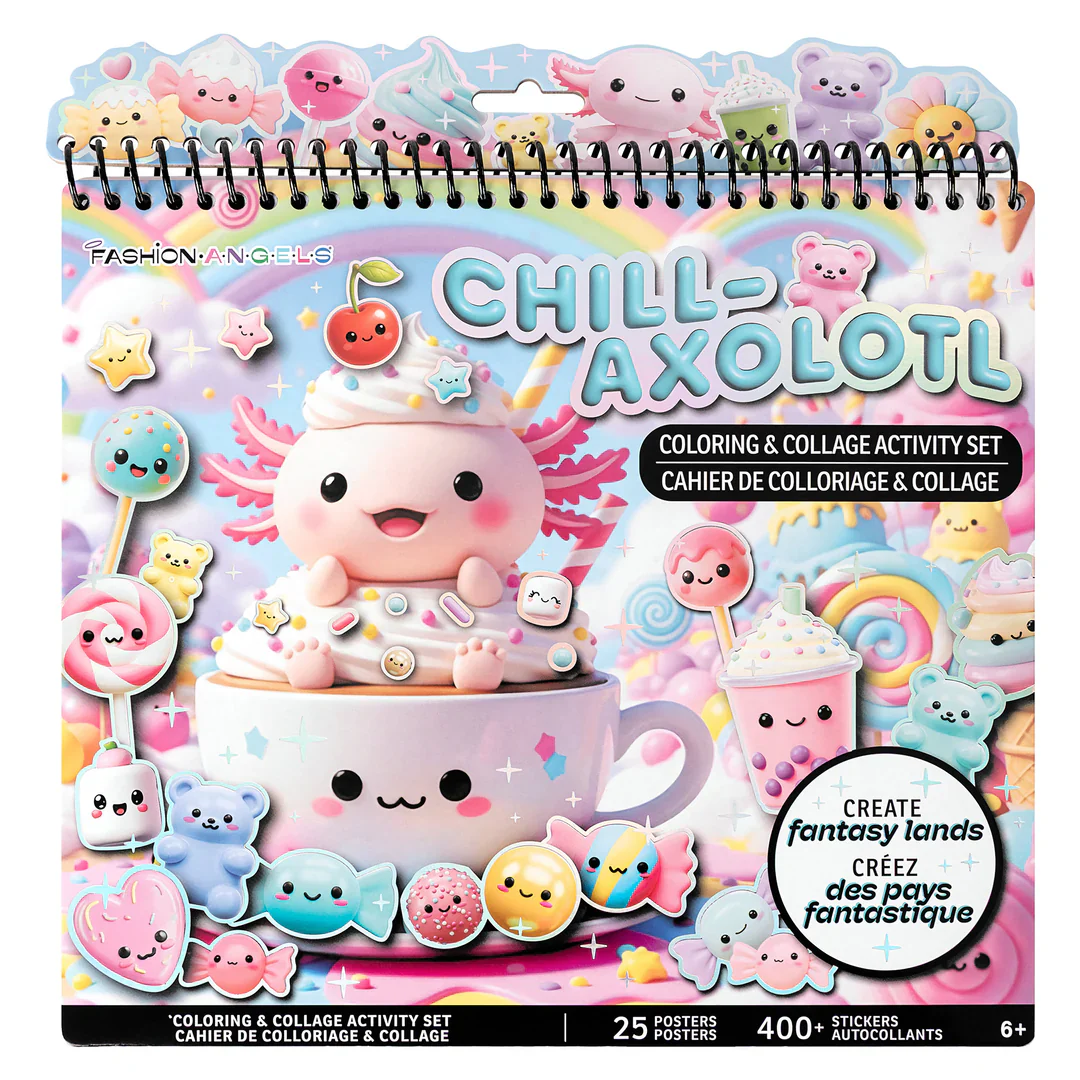 Fashion Angels Chill-Axolotl Coloring & Collage Activity Portfolio