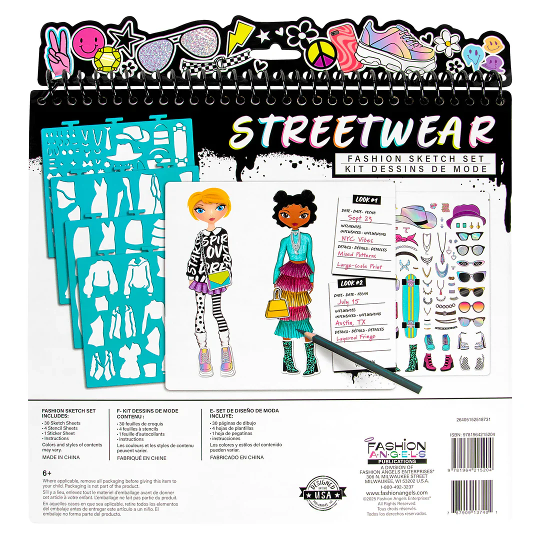 Fashion Angels Streetwear Fashion Design Portfolio Sketch Set - Image 4
