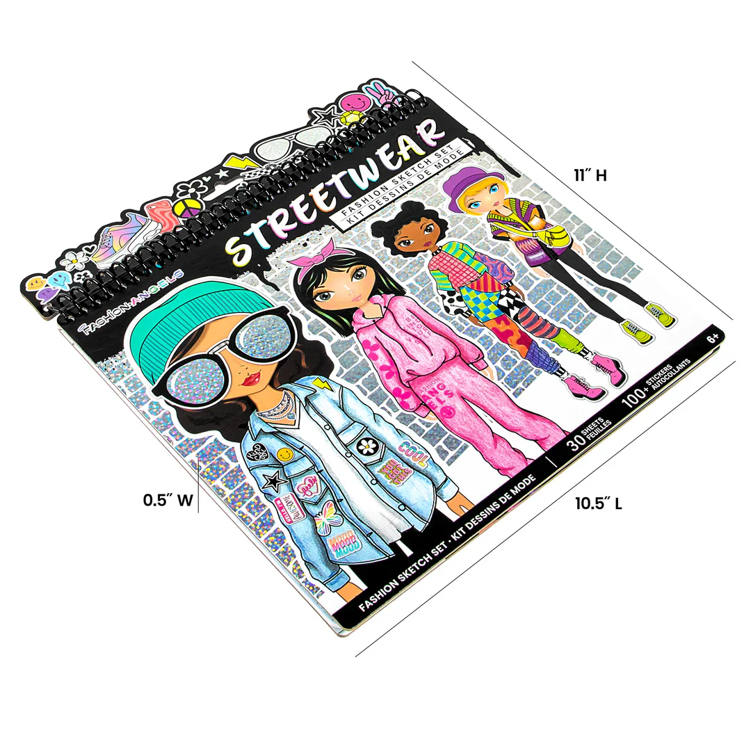 Fashion Angels Streetwear Fashion Design Portfolio Sketch Set - Image 5