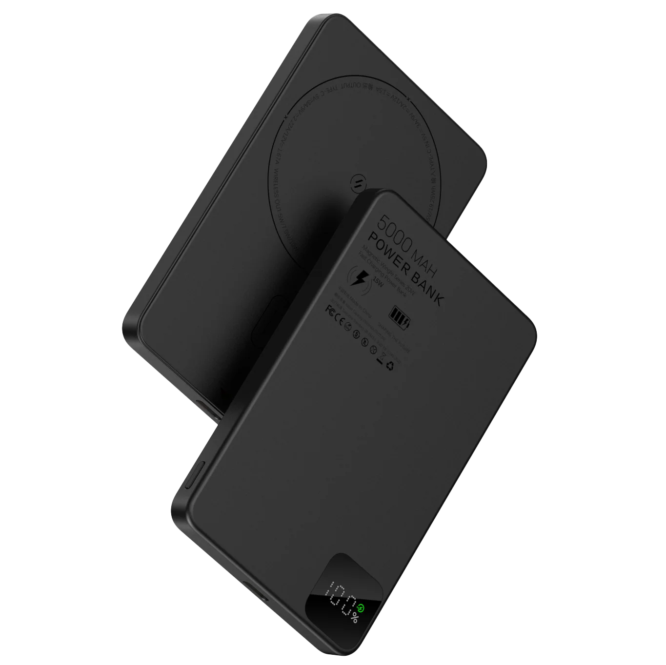 FashionIt - MagPower 3-in-1 Lite Portable 5000 mAh Powerbank - Black