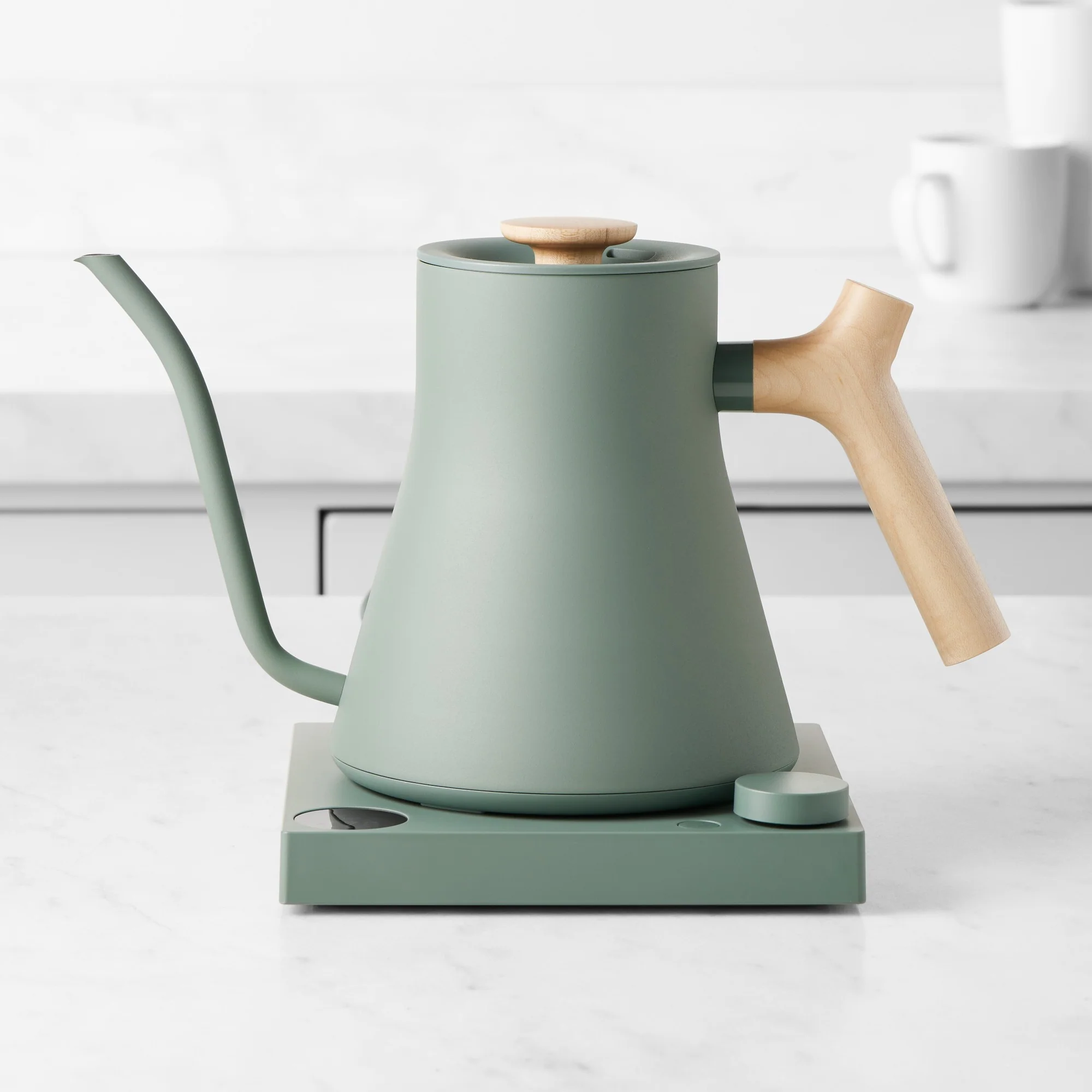 Fellow Stagg EKG Pro Electric Pour-Over Kettle – Smoke Green| Maple Handle - Image 4