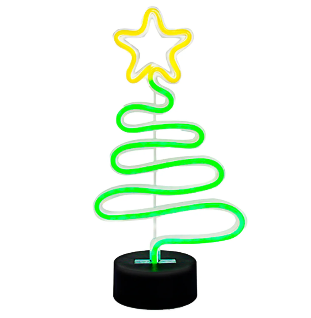 Festive Neon Christmas Tree Light - Image 2