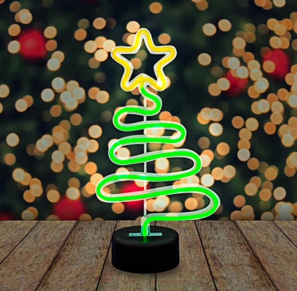Festive Neon Christmas Tree Light - Image 3
