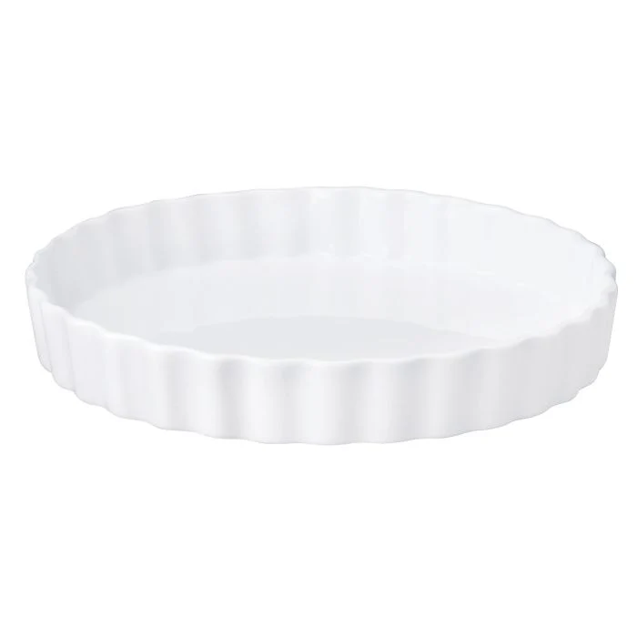 Fine Porcelain Round Quiche Dish – 10"