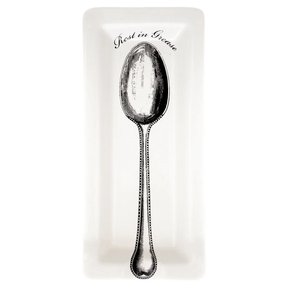 Fishys Eddy Funny Little Trays - Rest in Grease Spoon Rest - 4"x 9"