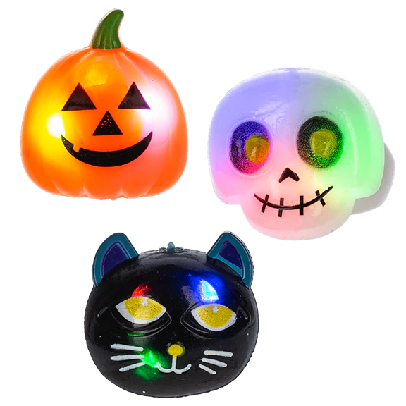 Flashing Halloween Rings β Assorted Styles β Sold Individually