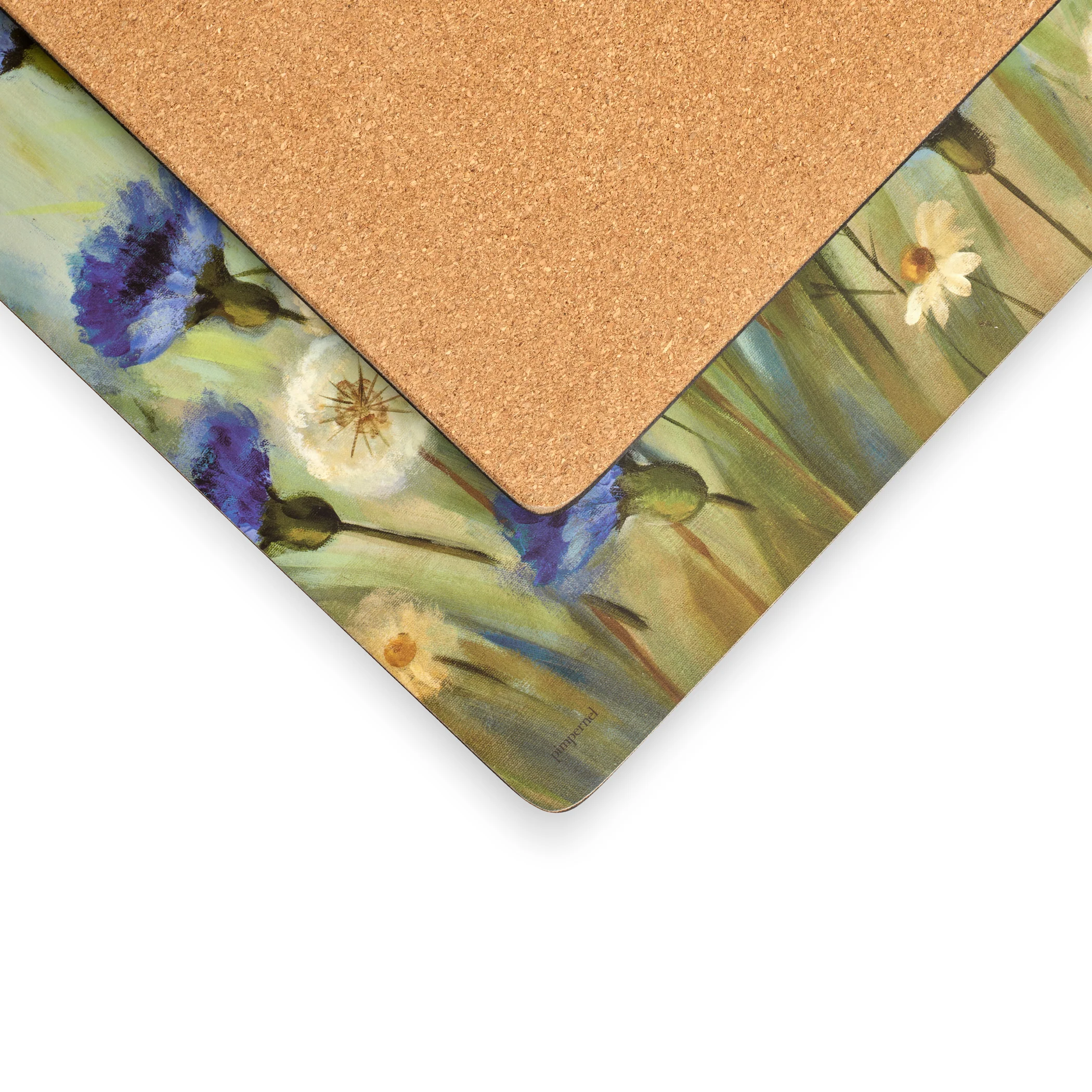Fleurs des Champs Cork Bottom Hard Placemats – Set of 4 - Image 3