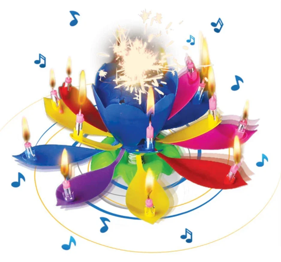 Blossom Magic Musical Flower Candle β 14 Candles