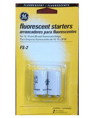 Fluorescent Starter FS-2 For 14, 15, & 20-Watt Lamps β Pack of 2