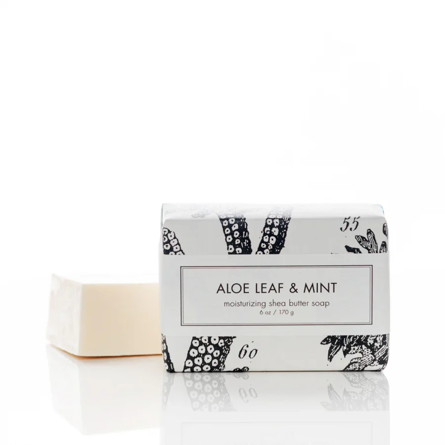 Formulary 55 Moisturizing Shea Butter Soap – Aloe Leaf & Mint – 6oz. - Image 2