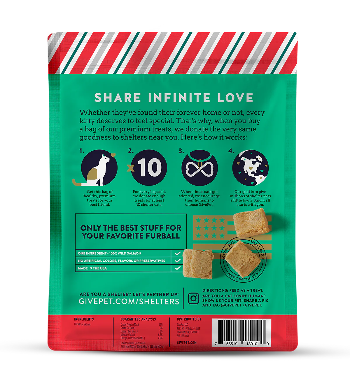 Freeze-Dried Holiday Cat Treats –  Naughty or Mice – 1oz. Bag - Image 2