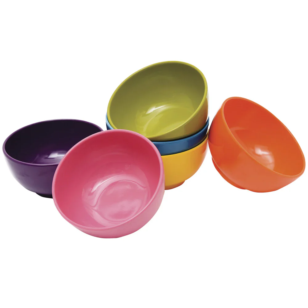French Bull Rainbow Melamine Small Bowl Set – 6 Piece – 22oz. - Image 3