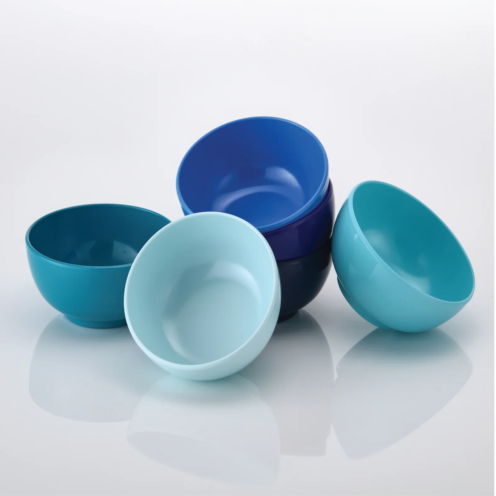 French Bull Shades of Blue Melamine Mini Bowl Set – 6 Piece – 10oz. - Image 2