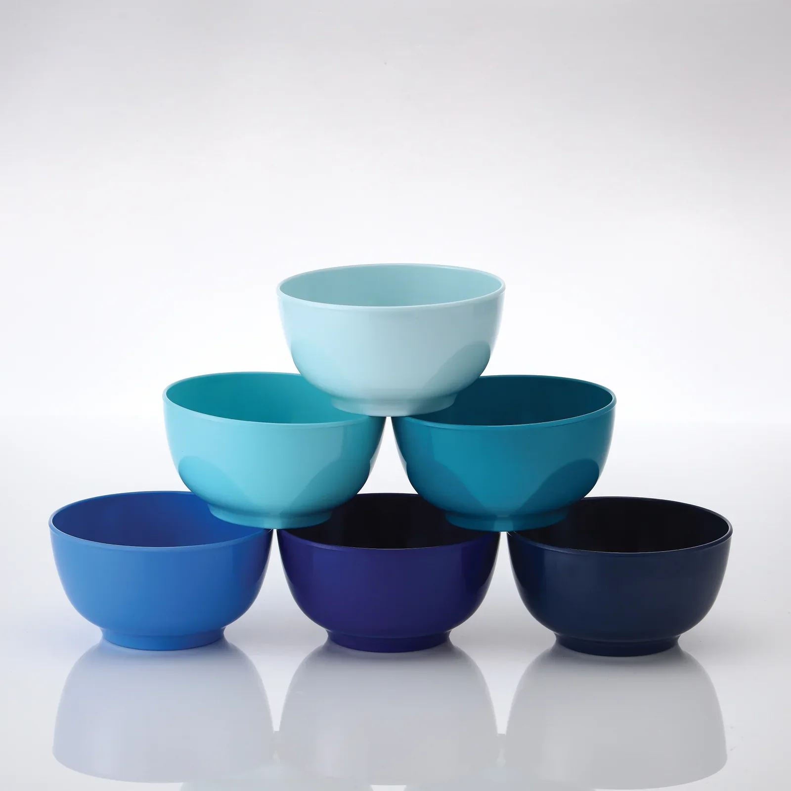 French Bull Shades of Blue Small Melamine Bowl Set – 6 Piece – 22oz. - Image 3
