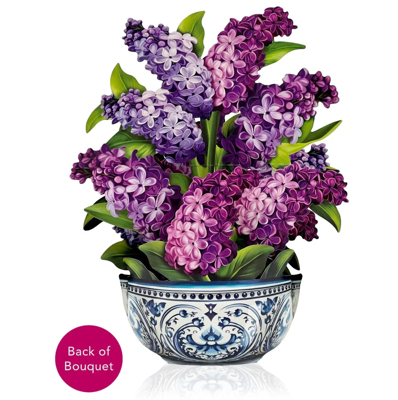Fresh Cut Paper 3D Pop Up Flower Greeting Note Card β Garden Lilacs β 6" x 5" - Image 3