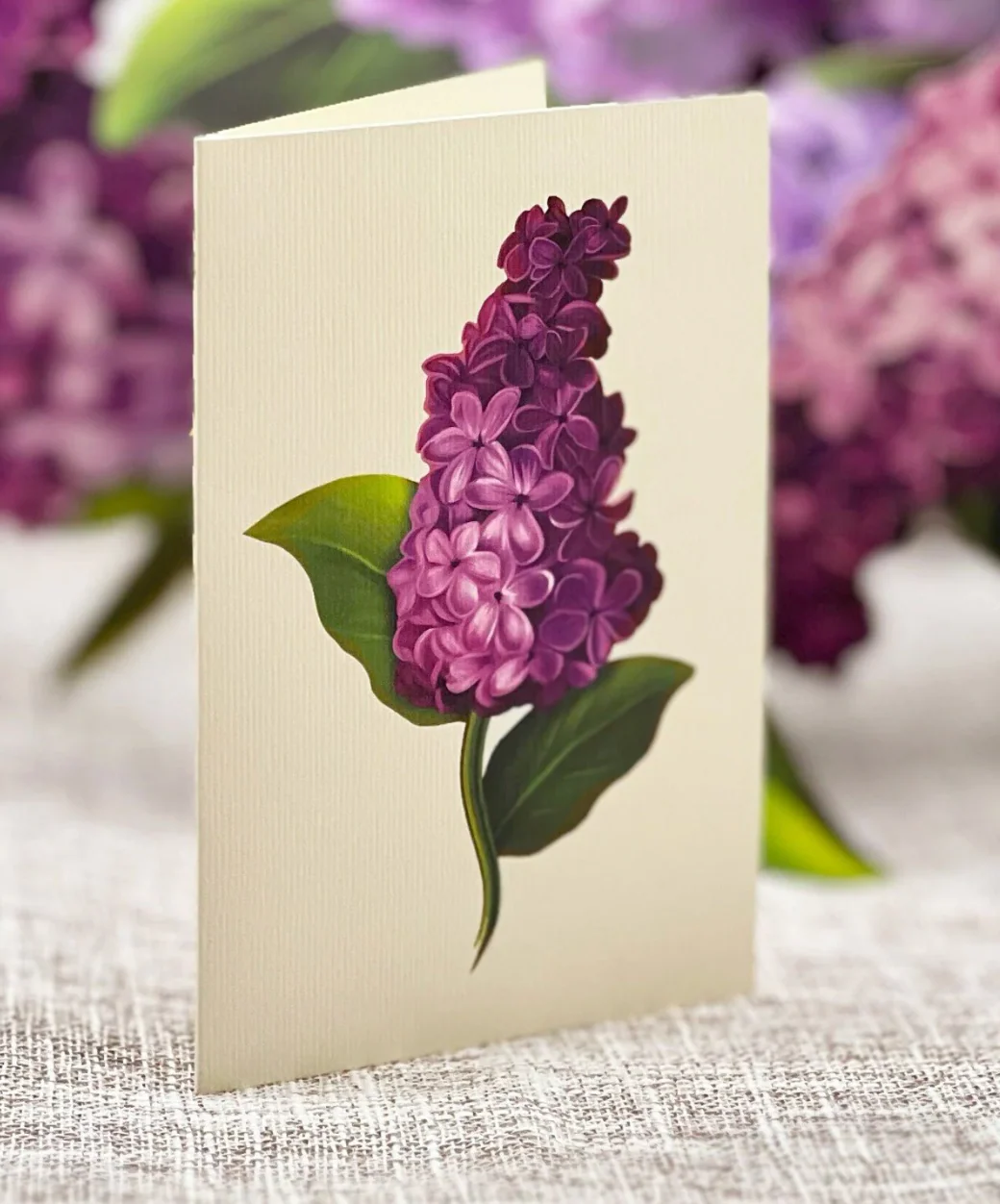 Fresh Cut Paper 3D Pop Up Flower Greeting Note Card β Garden Lilacs β 6" x 5" - Image 5
