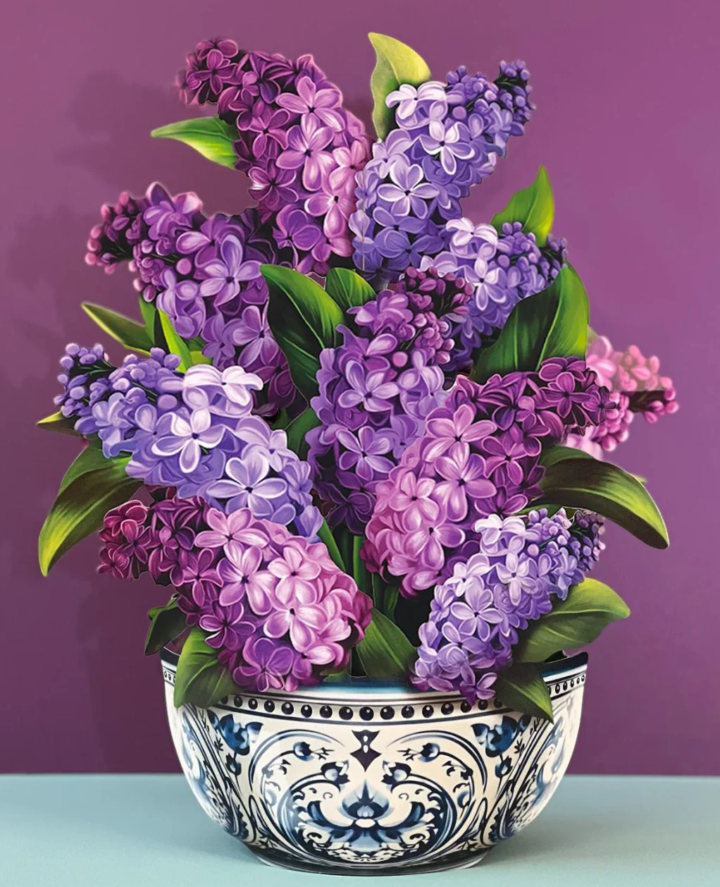 Fresh Cut Paper 3D Pop Up Flower Greeting Note Card β Garden Lilacs β 6" x 5" - Image 7