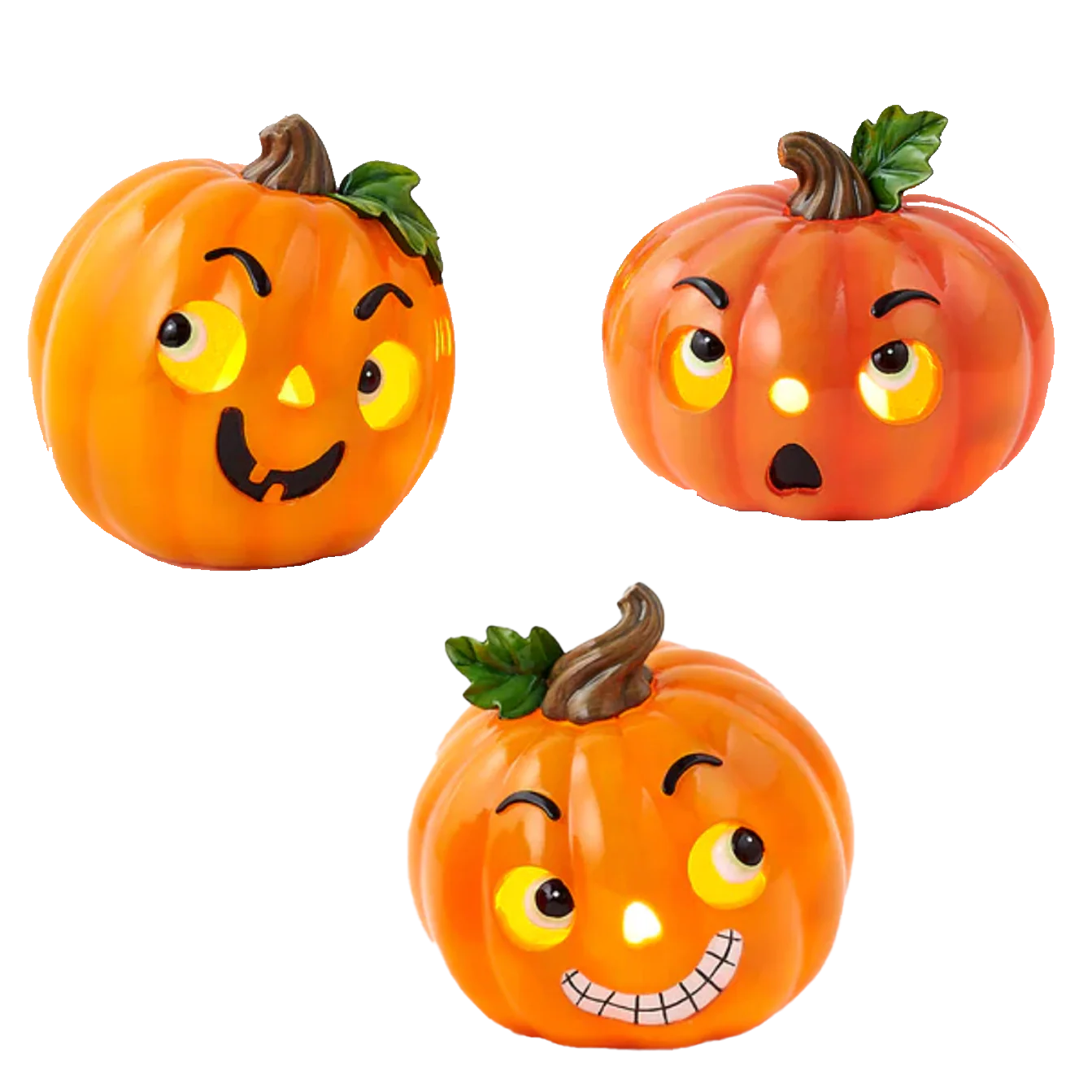 Funny Face Light Up Pumpkin – Assorted Each One Sold Separately