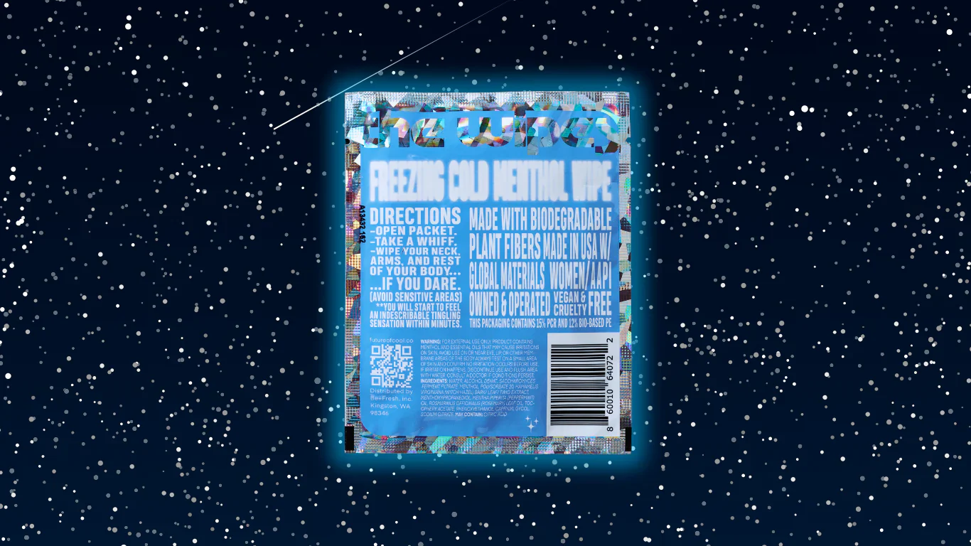 Future of Cool Menthol Body Wipe for On The Go Refresh - Image 2