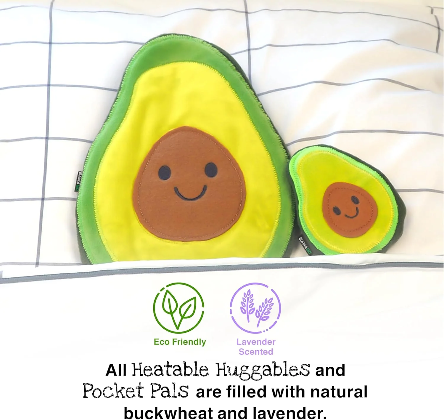 GAMAGO Microwavable Heating Pad & Huggable Pillow – Avocado - Image 4