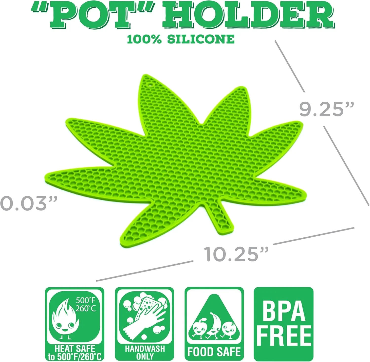 GAMAGO - Pot Leaf Shaped Silicone Pot Holder | Trivet - Image 3