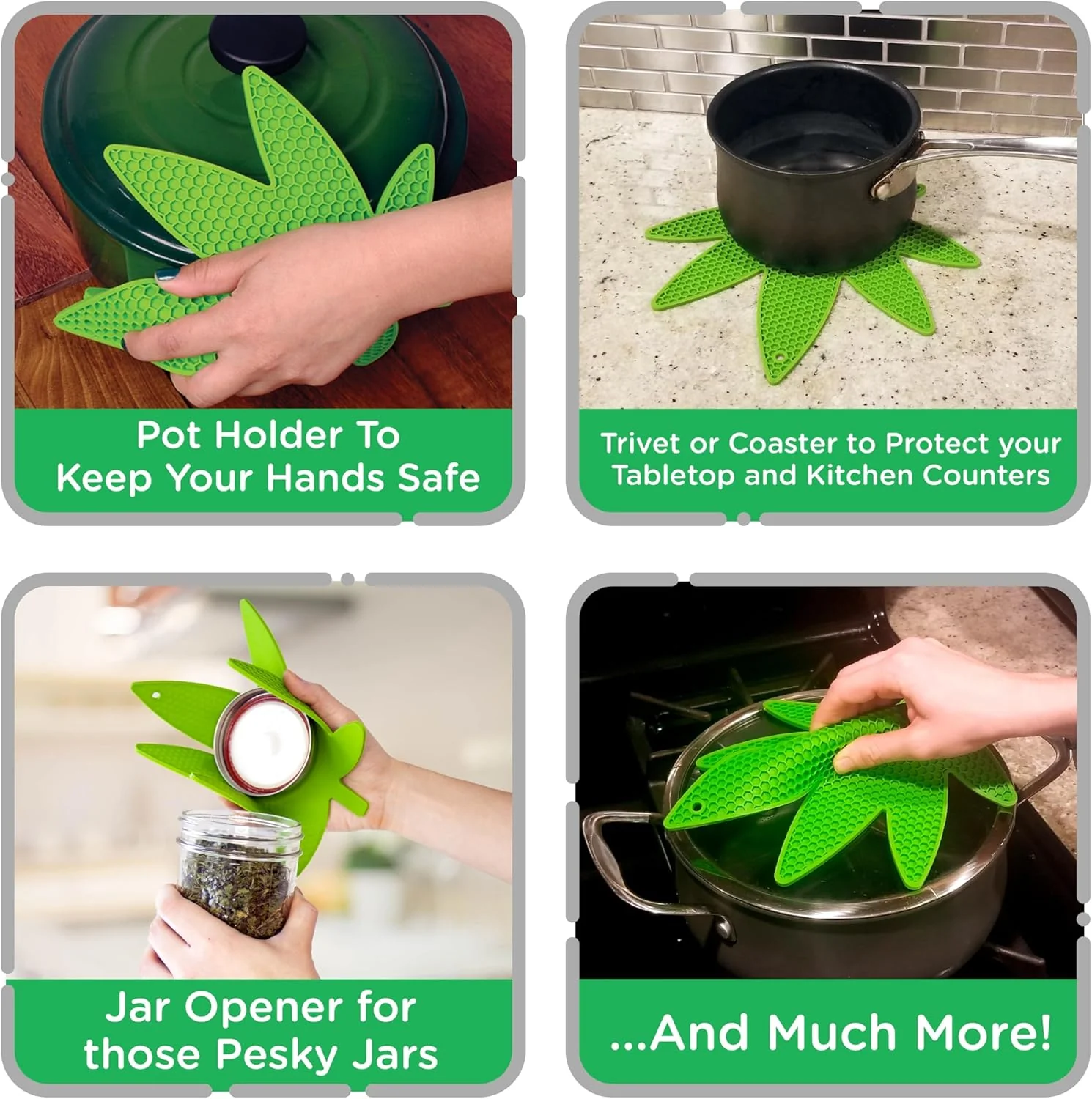 GAMAGO - Pot Leaf Shaped Silicone Pot Holder | Trivet - Image 6