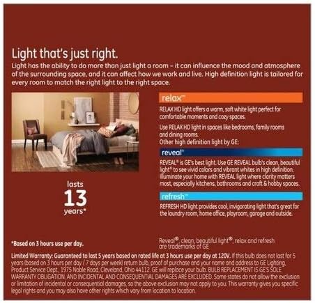 GE Relax HD LED Soft White 75W Equivalent A19 Light Bulbs - 2-Pk - Image 2