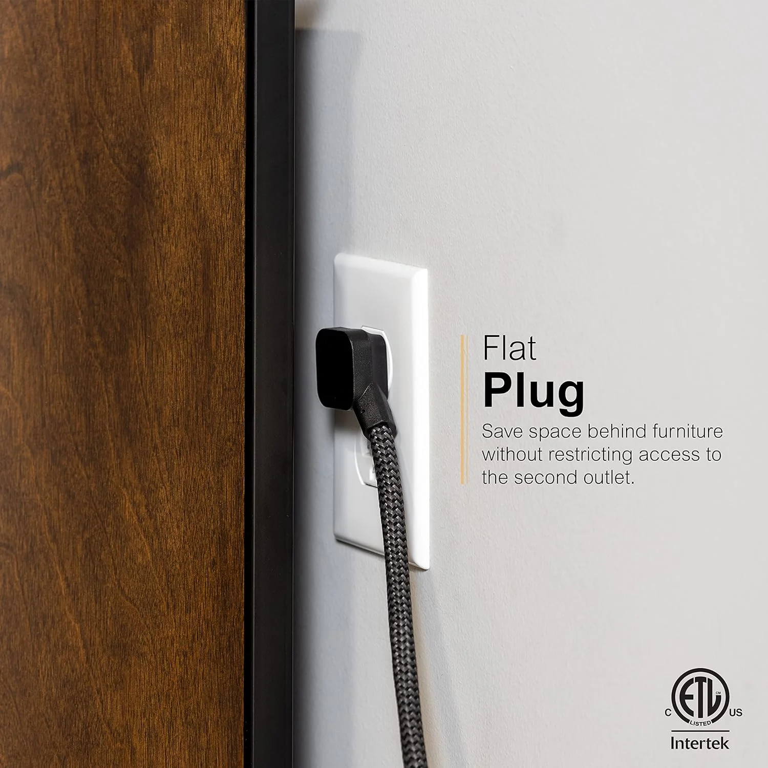 GE Surge Protector Power Strip ā 10 Outlets ā 2 USB ā 4 Ft. Cord - Image 6
