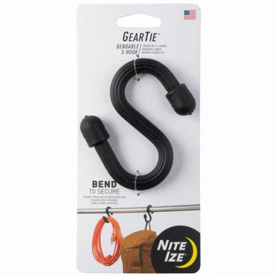 Gear Tie Bendable S-Hook – Black - Image 2