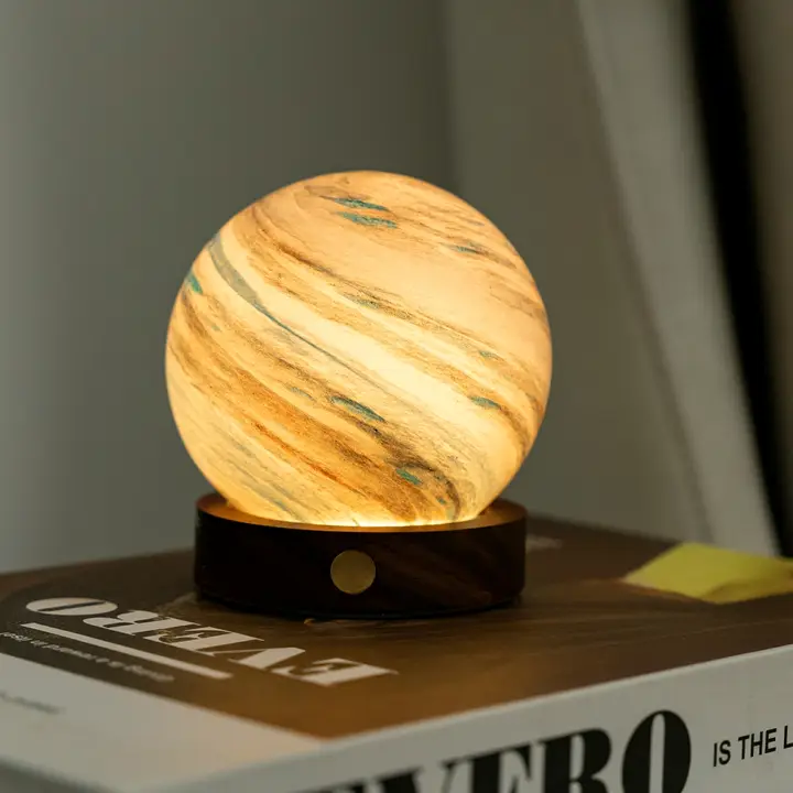 Gingko AstraGlass Light Hand Blown & Painted Artisanal Glass Orb – 3.5" – Mini Galaxy Breeze - Image 5