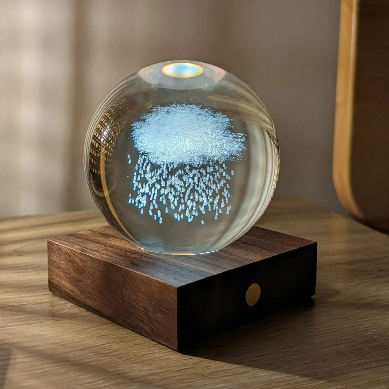 Gingko Designs Amber Crystal Light Paper Weight – Cloud - Image 2