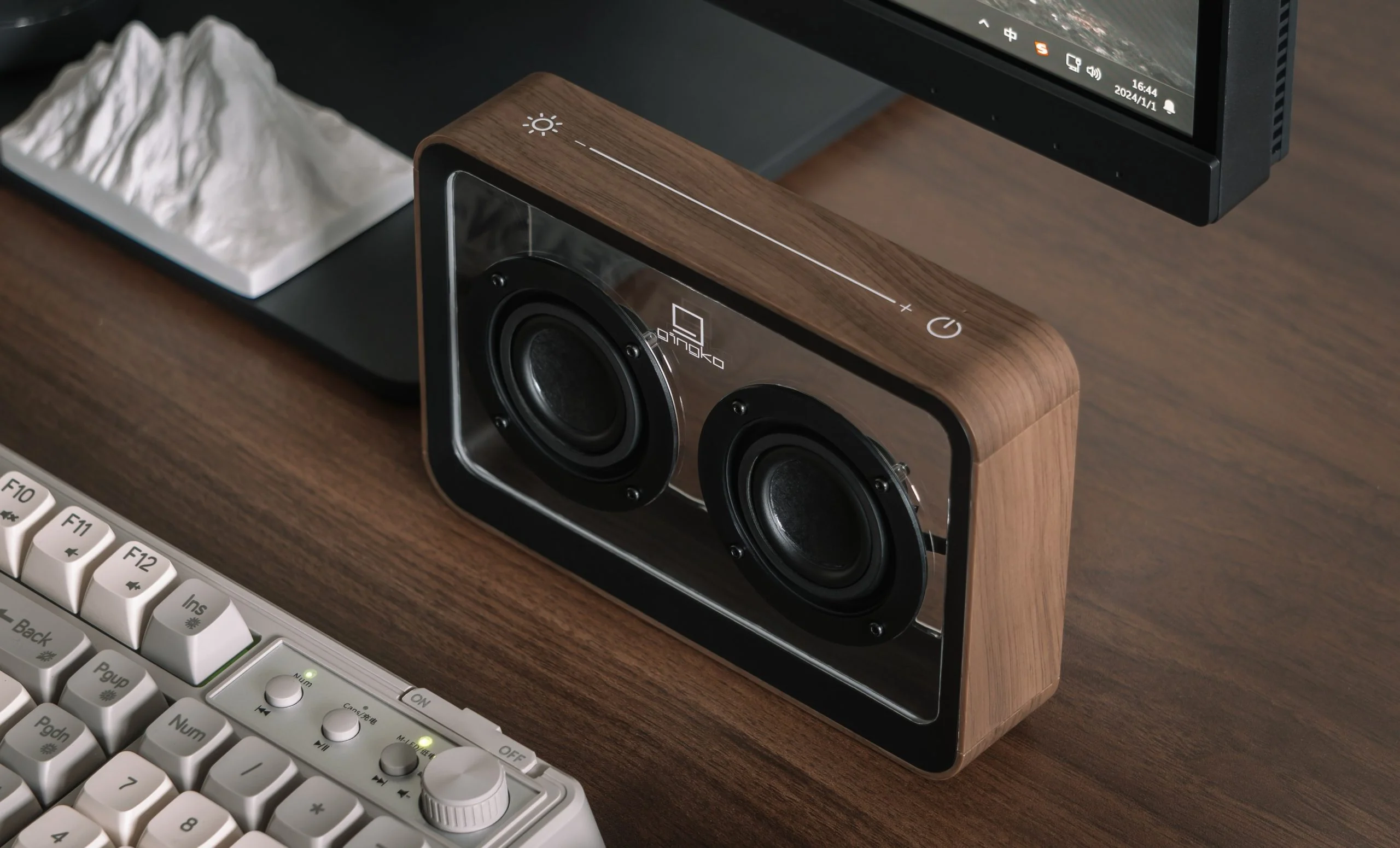 Gingko Mage See-Through Bluetooth Speaker – Walnut - Image 3