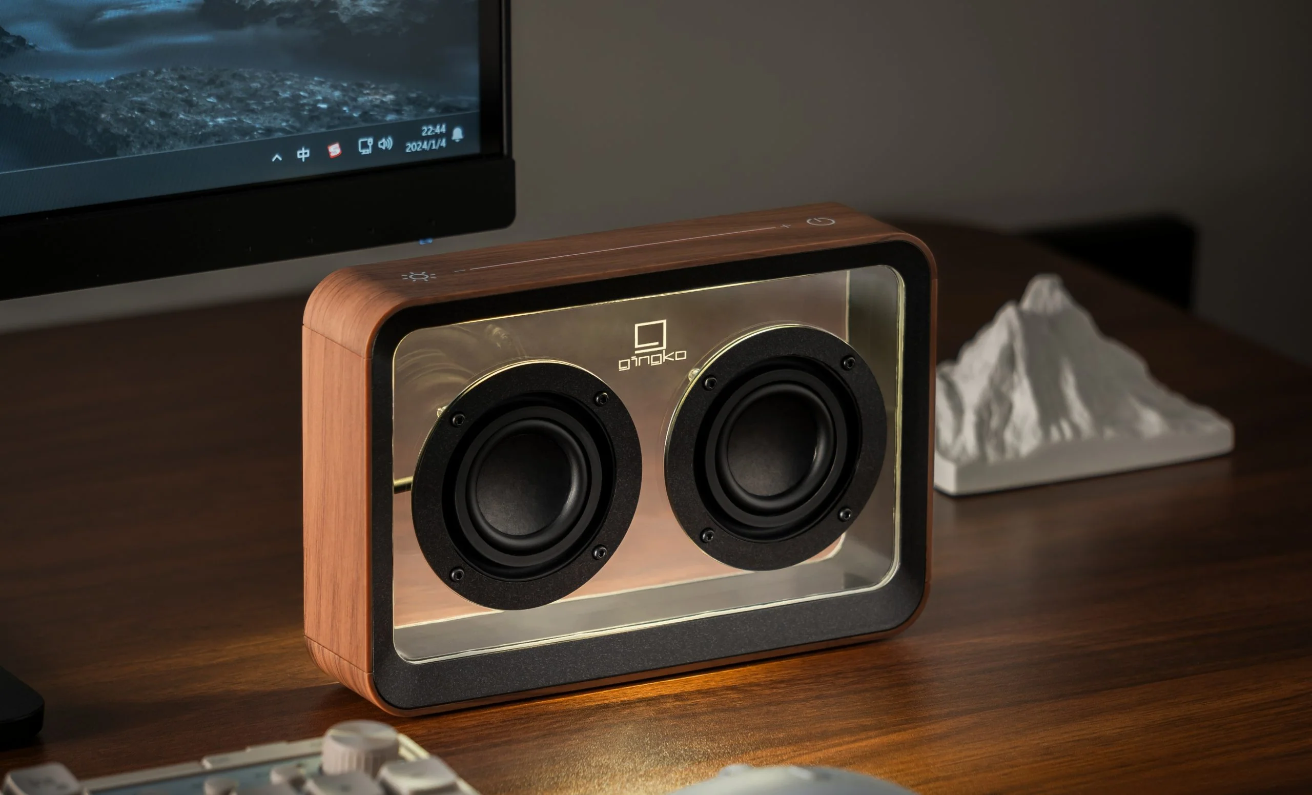 Gingko Mage See-Through Bluetooth Speaker – Walnut - Image 4