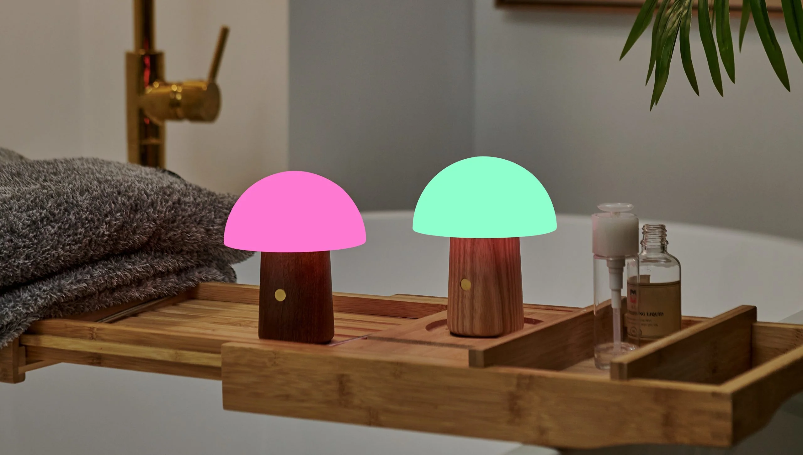 Gingko Super Mini Alice Mushroom Lamp β Walnut Finish β 2.5" x 3" - Image 4
