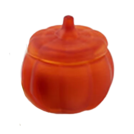 Glass Pumpkin Wax Filled Candle – Cinnamon Scent – 3.75" – Assorted Colors - Image 4