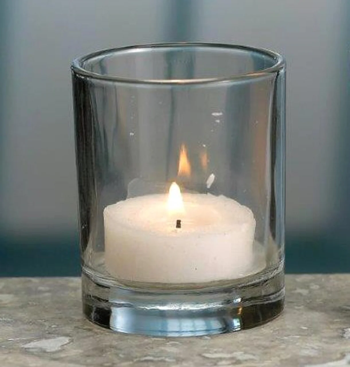 Glass Tealight & Votive Candle Holder – 2" x 2" x 2.5" - Image 2
