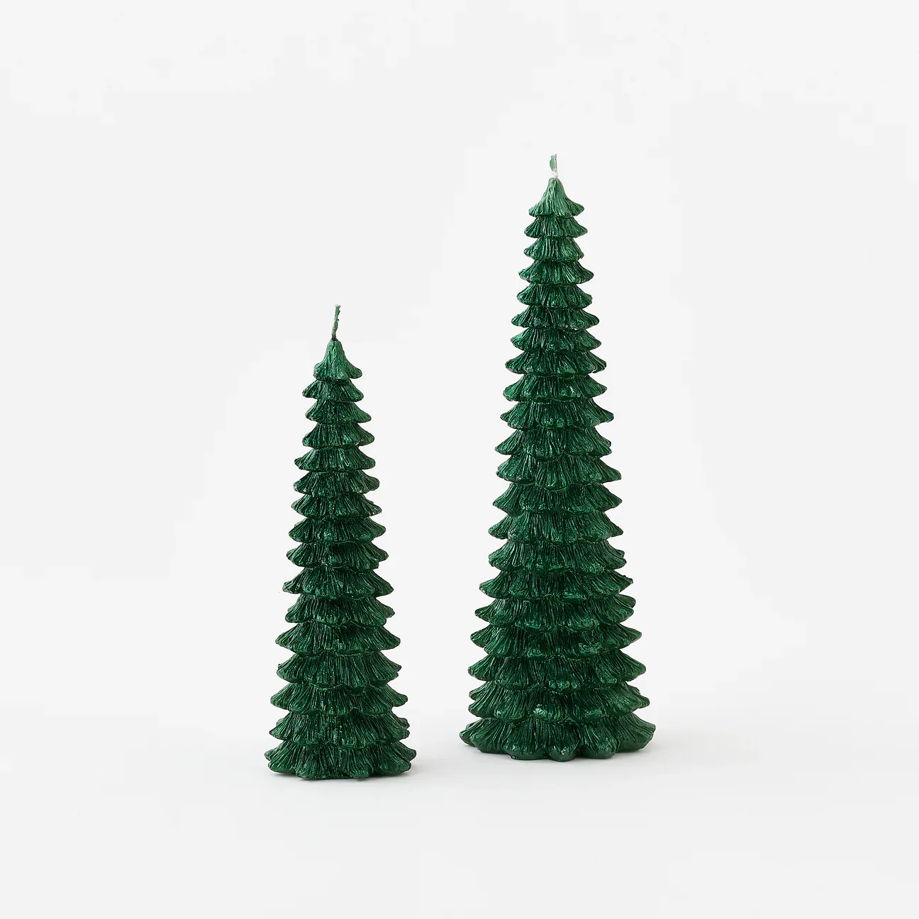 Glistening Green Tree Candle - Large - 11" - Image 2