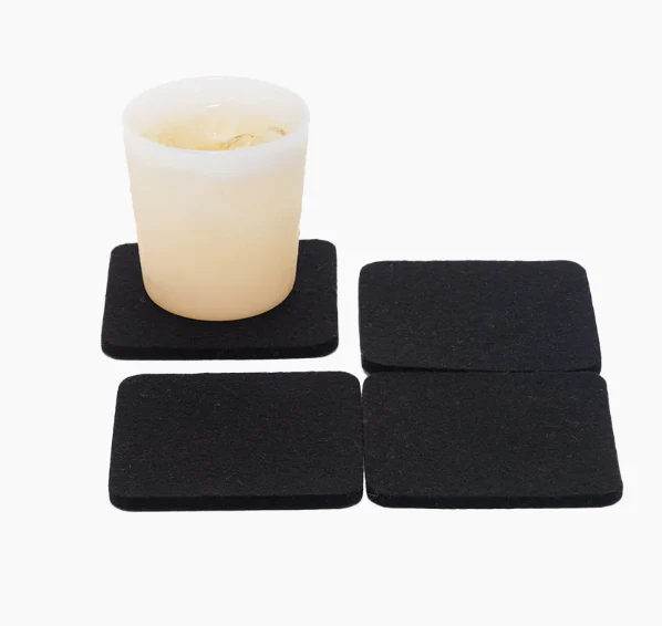 Graf Lantz Bierfilzl Square Felt Coaster – Black – 4pk - Image 2
