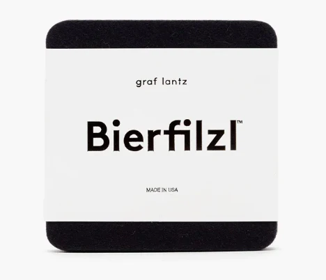 Graf Lantz Bierfilzl Square Felt Coaster – Black – 4pk - Image 3