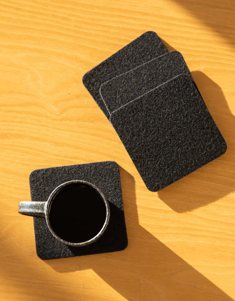 Graf Lantz Bierfilzl Square Felt Coaster – Black – 4pk - Image 5