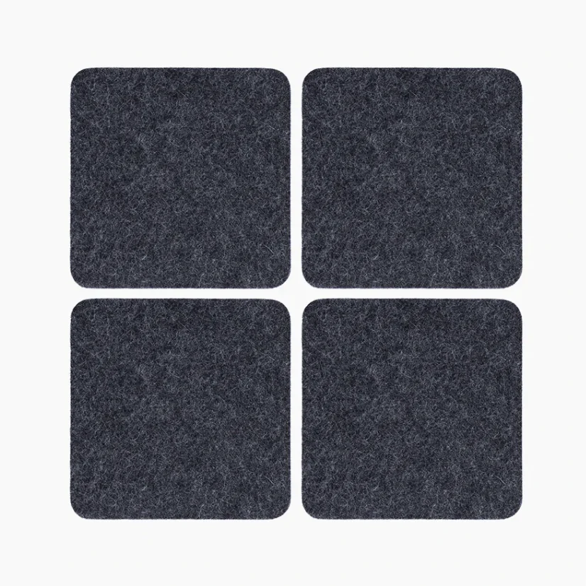Graf Lantz Bierfilzl Square Felt Coaster – Charcoal – 4pk - Image 2